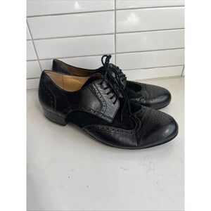 Werner Kern Tanzsport Dance Shoes Ballroom Men's 9 Black Leather Made in Italy
